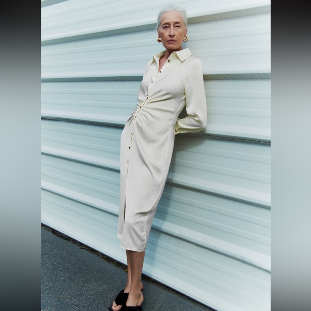 ZARA satin effect shirt dress special edition